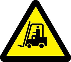 Lift Truck Hazard - .040 Aluminum - 6'' Lift Truck Hazard - .040 Aluminum - 6''