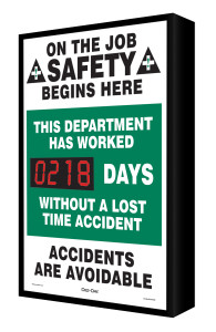 Digi Day Electronic Safety Scoreboard- Backlit LED Lite- On the Job Safety SCF218 Digi Day Electronic Safety Scoreboard- Backlit LED Lite- On the Job Safety SCF218