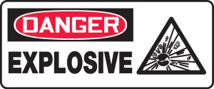 Danger - Explosive (W/Graphic) - Accu-Shield - 7'' X 17'' Danger - Explosive (W/Graphic) - Accu-Shield - 7'' X 17''