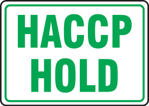 Haccp Hold - Plastic - 7'' X 10'' Haccp Hold - Plastic - 7'' X 10''