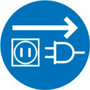 Unplug Electrical Supply ISO Safety Sign Unplug Electrical Supply ISO Safety Sign