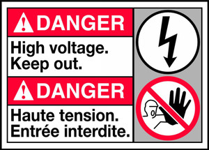 Danger High Voltage Keep Out Sign Danger High Voltage Keep Out Sign