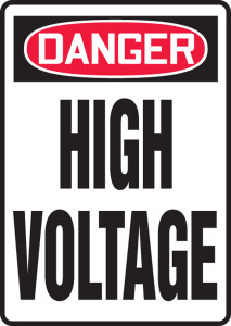 Danger - High Voltage - Aluma-Lite - 10'' X 7'' Danger - High Voltage - Aluma-Lite - 10'' X 7''