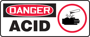 Danger - Acid - Adhesive Dura-Vinyl - 7'' X 10'' Danger - Acid - Adhesive Dura-Vinyl - 7'' X 10''