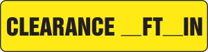 Clearance __ Ft __ In - Aluma-Lite - 6'' X 24'' Clearance __ Ft __ In - Aluma-Lite - 6'' X 24''