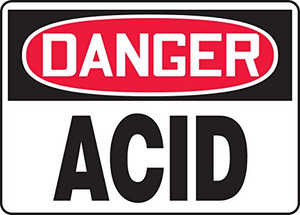 Danger - Acid - Aluma-Lite - 10'' X 14'' Danger - Acid - Aluma-Lite - 10'' X 14''