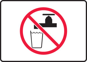 Unsafe To Drink Symbol - Plastic - 7'' X 10'' Unsafe To Drink Symbol - Plastic - 7'' X 10''