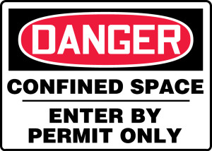 Danger - Confined Space Enter By Permit Only - Accu-Shield - 7'' X 10'' Danger - Confined Space Enter By Permit Only - Accu-Shield - 7'' X 10''