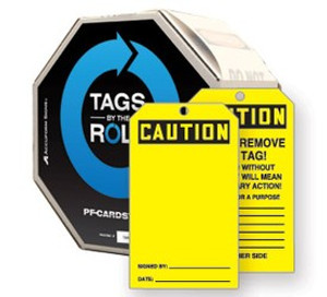 Blank Safety Tag- Safety Tags By The Roll- Yellow Blank Safety Tag- Safety Tags By The Roll- Yellow