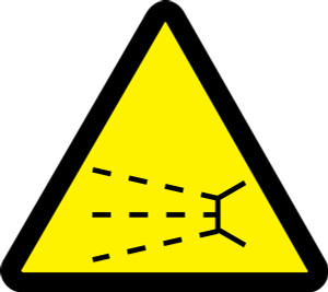Splash Hazard - Adhesive Vinyl - 6'' Splash Hazard - Adhesive Vinyl - 6''