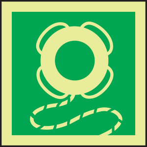Life Bouy With Line IMO Sign Life Bouy With Line IMO Sign