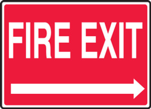 MEXT587XL Fire Exit Sign Arrow Right MEXT587XL Fire Exit Sign Arrow Right