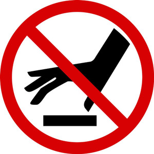MISO580VS ISO Prohibition safety sign- do not touch surface sign MISO580VS ISO Prohibition safety sign- do not touch surface sign