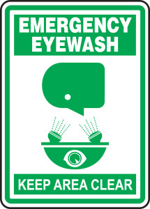 Emergency eyewash keep area clear sign MFSD518 Emergency eyewash keep area clear sign MFSD518
