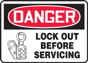 Danger - Lock Out Before Servicing 1 Danger - Lock Out Before Servicing 1