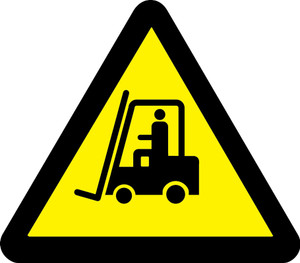 MISO312 ISO Warning Safety Sign Lift Truck Hazard Sign MISO312 ISO Warning Safety Sign Lift Truck Hazard Sign