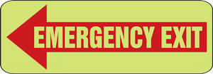 Emergency Exit Arrow Left Glow Sign Emergency Exit Arrow Left Glow Sign