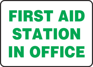 First Aid Station In Office - Plastic - 10'' X 14'' First Aid Station In Office - Plastic - 10'' X 14''