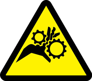 MISO324 ISO Gear Entanglement Hazard Sign MISO324 ISO Gear Entanglement Hazard Sign