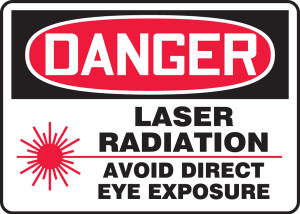 MRAD004 Danger Laser Radiation Avoid Direct Eye Exposure Sign MRAD004 Danger Laser Radiation Avoid Direct Eye Exposure Sign