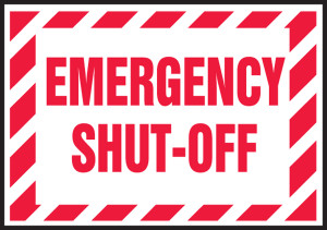 Electrical Safety Label: Emergency Shut-Off Electrical Safety Label: Emergency Shut-Off