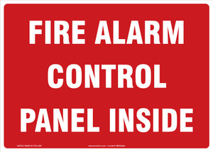 Fire Alarm Signs: Fire Alarm Control Panel Inside Fire Alarm Signs: Fire Alarm Control Panel Inside