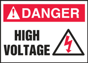 ANSI Danger Electrical Safety Label: High Voltage ANSI Danger Electrical Safety Label: High Voltage