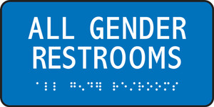 ADA Braille Gender-Neutral Sign: All Gender Restrooms ADA Braille Gender-Neutral Sign: All Gender Restrooms