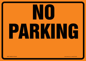 Cone Top Warning Sign: No Parking