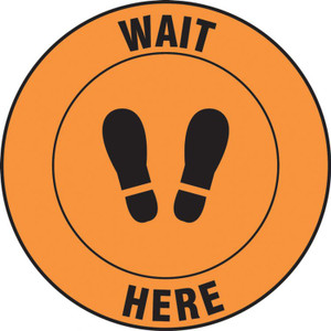 Slip-Gard Floor Sign: Wait Here - 17" Slip-Gard Floor Sign: Wait Here - 17"