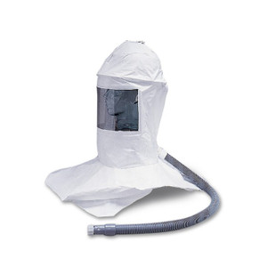 Allegro 9909-CRD Deluxe Tyvek Double Bib Hard Hat Hood w/ Ratchet Suspension, Personal Air Cooler and Hansen Fittings Allegro 9909-CRD Deluxe Tyvek Double Bib Hard Hat Hood w/ Ratchet Suspension, Personal Air Cooler and Hansen Fittings