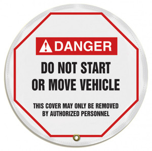 Accuform KDD737 - ANSI Danger 24" Steering Wheel Message Cover: Do Not Start Or Move Vehicle Accuform KDD737 - ANSI Danger 24" Steering Wheel Message Cover: Do Not Start Or Move Vehicle