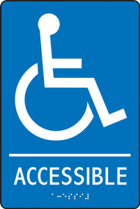 ADA Braille Tactile Sign: Accessible with image - 9" x 6" ADA Braille Tactile Sign: Accessible with image - 9" x 6"