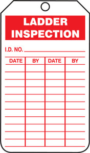 Ladder Inspection- 5 3/4" x 3 1/4" - PF Cardstock - 25/PK - Safety Tags Ladder Inspection- 5 3/4" x 3 1/4" - PF Cardstock - 25/PK - Safety Tags