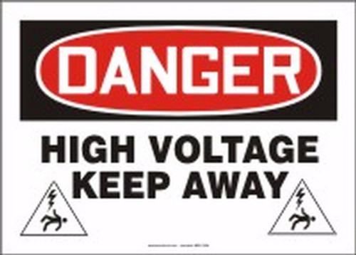 danger high voltage keep away sign MELC100VA