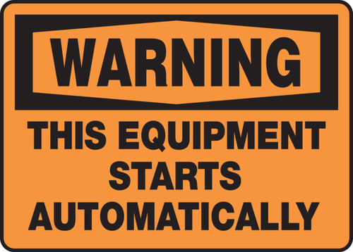 Warning - This Equipment Starts Automatically