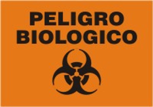 Peligro Biologico - Spanish Safety Sign