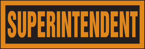 Superintendent Hard Hat Decal