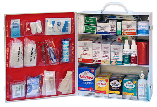 3 Shelf First Aid Kit - Includes Shelf - WITHOUT Pain Tablets