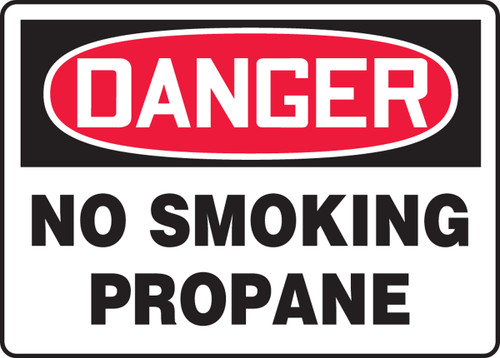 Danger - No Smoking Propane - Re-Plastic - 10'' X 14''