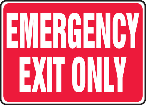 Emergency Exit Only - Dura-Fiberglass - 10'' X 14'' 2