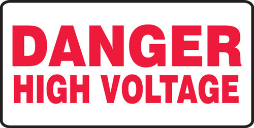 Danger High Voltage - Plastic - 7'' X 14''