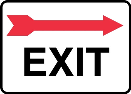 Exit (Arrow Right) - Dura-Plastic - 10'' X 14''