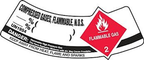 Compressed Gases, Flammable, N.o.s. Flammable Gas Danger