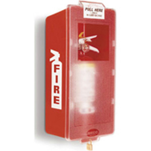 Fire Extinguisher Cabinet- Red Plastic Cabinet- Clear Cover- Indoor