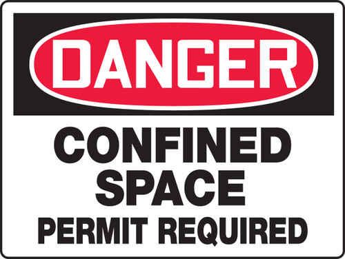 danger confined space permit required sign MCSP136