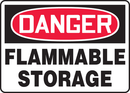 Danger - Flammable Storage - .040 Aluminum - 10'' X 14''