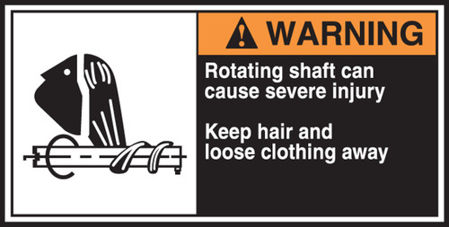 Rotating Shaft Can Cause Severe Injury Keep Hair And Loose Clothing Away