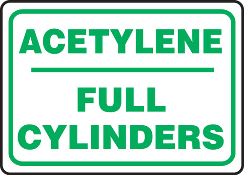 Acetylene Full Cylinders - Dura-Plastic - 10'' X 14''