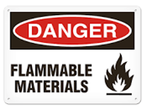 Danger - Flammable Materials - Aluma-Lite - 10'' X 14''